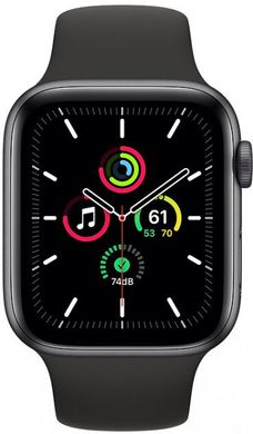 Apple Watch SE 44mm Space Gray Aluminum Case with Black Sport Band MYDT2 MYDT2 фото