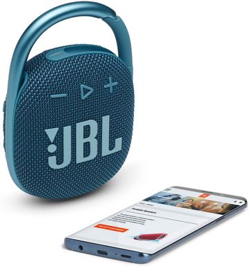 Портативна акустика JBL Clip 4 Blue (JBLCLIP4BLU) JBLCLIP4BLU фото