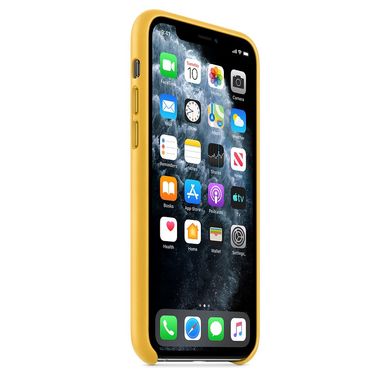 Чехол для iPhone 11 Pro Max Leather Case - Meyer Lemon qze2231 фото