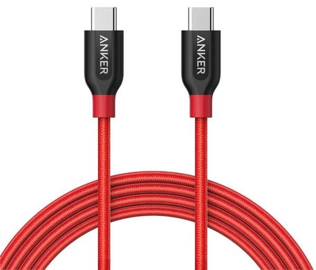 Кабель ANKER POWERLINE+ USB-C TO USB-C 2.0 - 0.9М V3 RED/Gray 6344959 фото