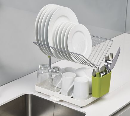 2-уровневая сушилка для посуды с автоматическим сливом воды Joseph Joseph CLEANING AND ORGANISATION 85083 01000414 фото
