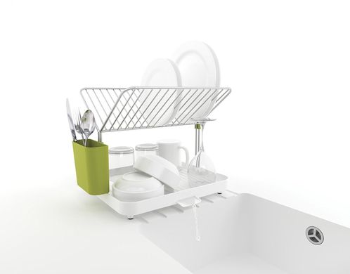 2-уровневая сушилка для посуды с автоматическим сливом воды Joseph Joseph CLEANING AND ORGANISATION 85083 01000414 фото