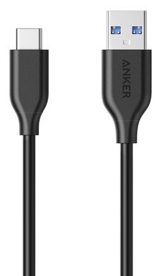 Кабель ANKER POWERLINE USB-C TO USB-A 3.0 - 0.9M V3 BLACK 6344957 фото