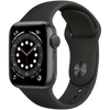 Apple Watch Series 6 44mm Space Gray Aluminum Case with Black Sport Band M00H3