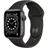 Apple Watch Series 6 44mm Space Gray Aluminum Case with Black Sport Band M00H3 M00H3  фото 1