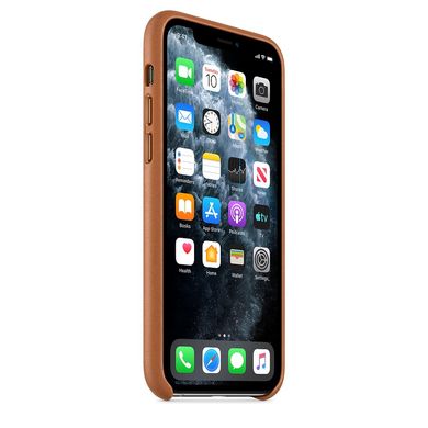 Чохол для iPhone 11 Pro Max Leather Case - Saddle Brown qze2234 фото