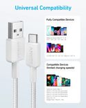 кабель ANKER 322 USB-A to USB-C - 0.9m Nylon (Білий) 6908156 фото 3
