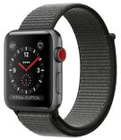 Apple Watch Series 3 GPS + Cellular 38mm Space Gray Aluminum Case with Dark Olive Sport Loop 342322 фото 2