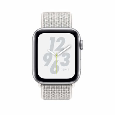 Apple Watch Nike+ Series 4 GPS 40mm Silver Aluminum Case with Summit White Nike Sport Loop (MU7F2) 652419 фото