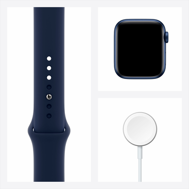 Apple Watch Series 6 40mm Blue Aluminum Case with Deep Navy Sport Band MG143 MG143 фото