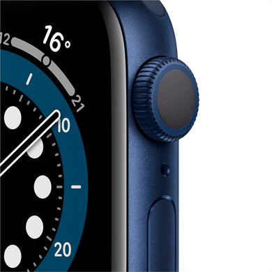 Apple Watch Series 6 40mm Blue Aluminum Case with Deep Navy Sport Band MG143 MG143 фото