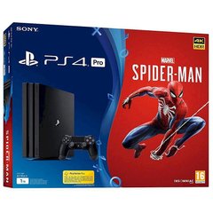 Игровая консоль Sony PlayStation 4, 1 TB, Black, Pro + Spider Man 22988 фото
