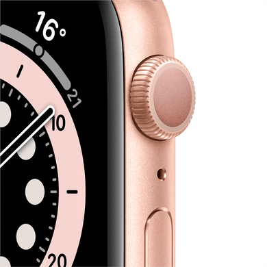 Apple Watch Series 6 40mm Gold Aluminum Case with Pink Sand Sport Band MG123 MG123 фото