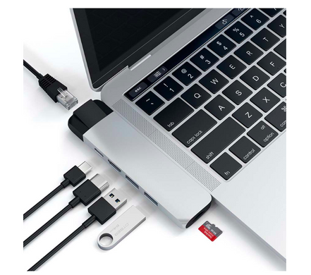 Satechi hub USB-C/2xUSB 3.0/HDMI/microSD/Ethernet ST-TCPHES фото