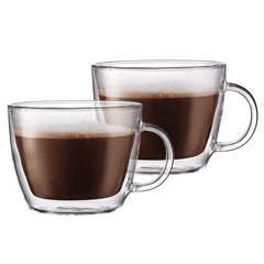 2 чашки для кофе-латте с двойными стенками Bodum 0.45 л