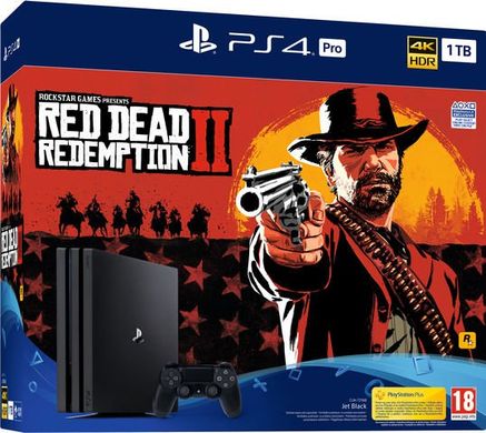 Ігрова консоль Sony PlayStation 4, 1 TB, Black, Pro + Red Dead Redemption 2 22986 фото