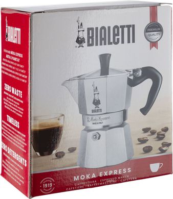 Гейзерная кофеварка Bialetti Moka express, 6 чашок Moka 6 фото