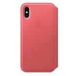 Leather Folio for iPhone XS - Peony Pink 897651 фото 1