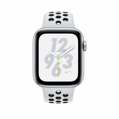 Apple Watch Nike+ Series 4 GPS 44mm Silver Aluminum Case with Pure Platinum/Black Nike Sport Band (MU6K2) 523143 фото
