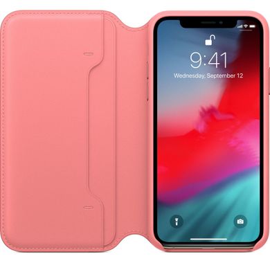 Leather Folio for iPhone XS - Peony Pink 897651 фото