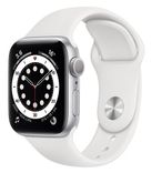 Apple Watch Series 6 40mm Silver Aluminum Case with White Sport Band MG283 MG283 фото 1