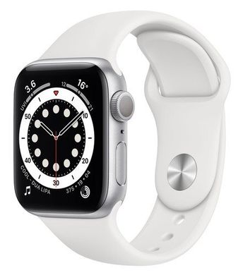 Apple Watch Series 6 40mm Silver Aluminum Case with White Sport Band MG283 MG283 фото