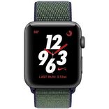Apple Watch Series 3 Nike+ GPS + LTE 42mm Space Gray Aluminum Case with Midnight Fog Nike Sport Loop (MQLH2) 524136 фото 2