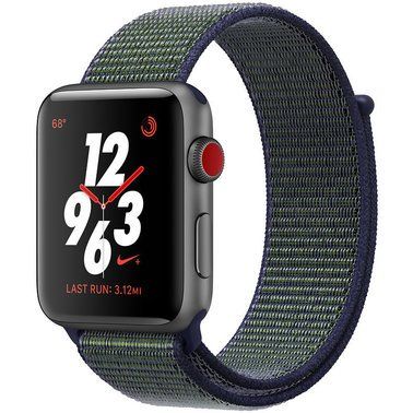 Apple Watch Series 3 Nike+ GPS + LTE 42mm Space Gray Aluminum Case with Midnight Fog Nike Sport Loop (MQLH2) 524136 фото