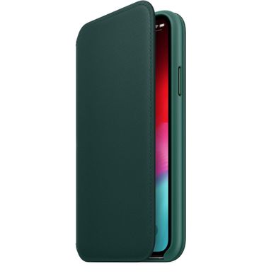 Leather Folio for iPhone XS - Forest Green 897653 фото