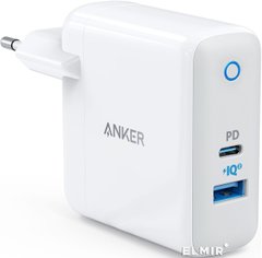 Сетевое зарядное устройство ANKER PowerPort PD+ 2 – 33W 1xPD & 1xPIQ 2.0 (White)