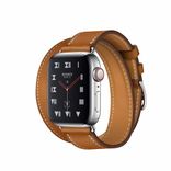 Apple Watch Hermès Stainless Steel Case with Fauve Barenia Leather Double Tour (MU6P2) 162537 фото 1