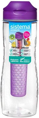 Пляшка для води з дифузором 0,8 л Фіолетова 660-4 purple фото