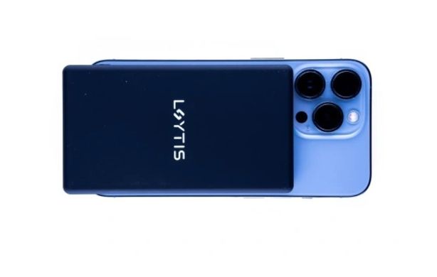 Беспроводное зарядное устройство powerbank Loytis MagSafe P1 5000 mAh 2 в 1 синий P1 blue фото