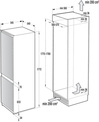 Вбудований холодильник Gorenje NRKI418EE1 NRKI418EE1 фото
